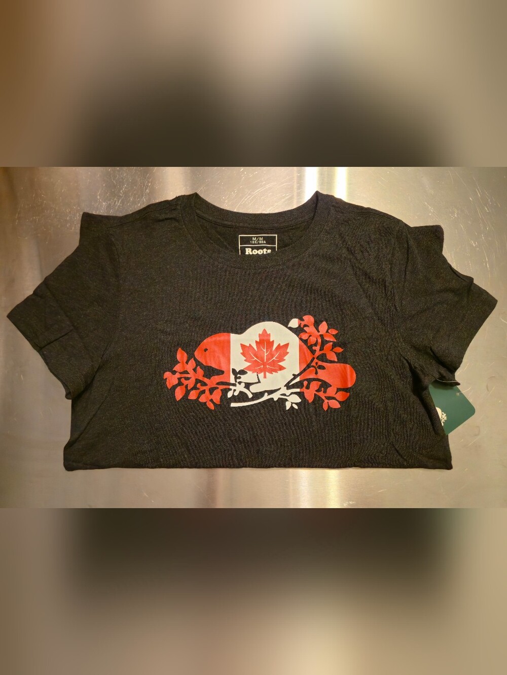Roots Women's Beaver Canada Flag T-Shirt - Size M